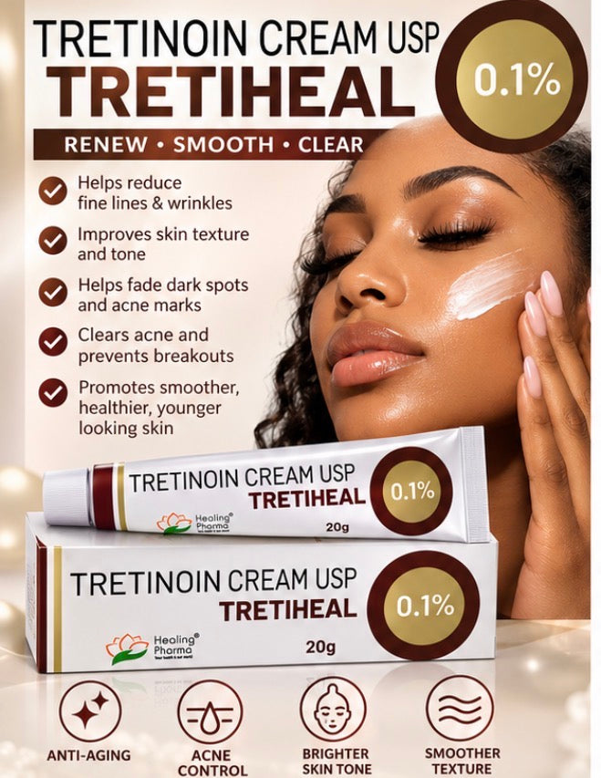 Tretiheal Tretinoin Cream USP 0.1%

Renew Your Skin. Smooth Your Texture. Revea