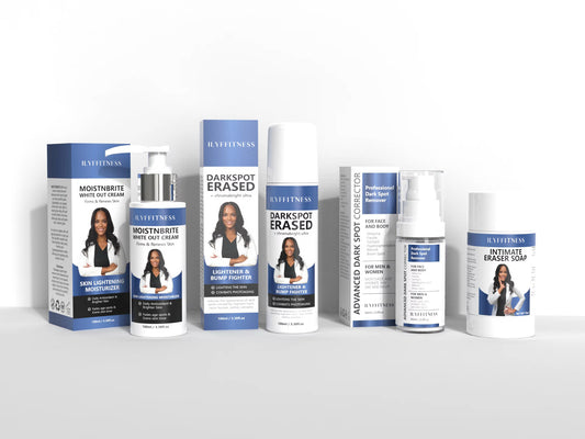 Intimate area skin brightening kit